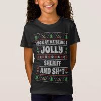 Engraçado Xerife de Natal Ugly Xmas Pensado