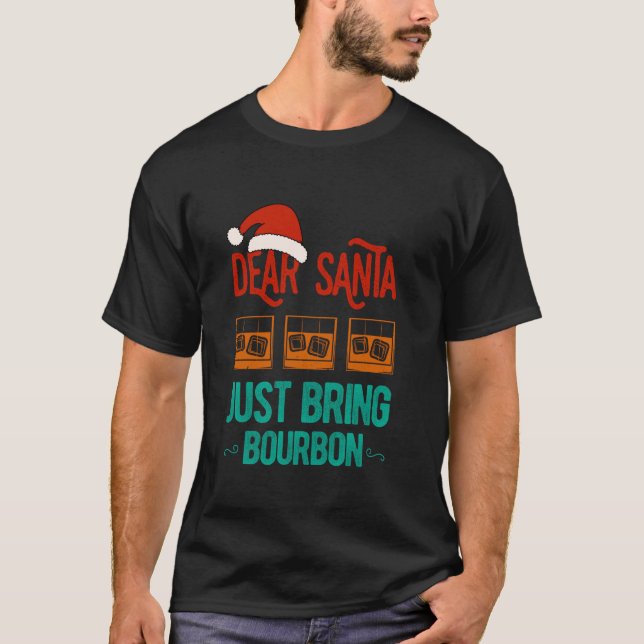 Camiseta Engraçado Xmas Caros Papais noeis Tragam o Natal B (Frente)