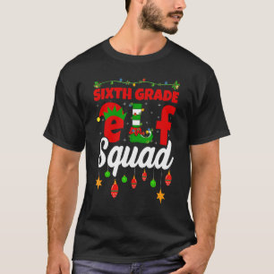 Camiseta Engraçado Xmas Iluminação de Natal - 6 Grau Elf Sq