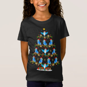 Camiseta Engraçado Xmas Iluminação Papais noeis Bluebird Ár