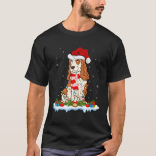 Camiseta Engraçado Xmas iluminando Santa Hat Snow Cocker S
