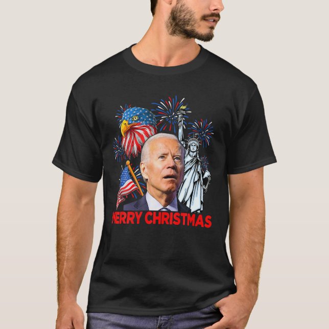 Camiseta Engraçado Xmas Joe Biden Feliz Natal Engraçado 4º  (Frente)