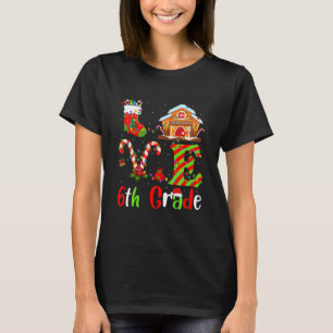 Camiseta Engraçado Xmas Lighting Love Grau de 6 no Natal