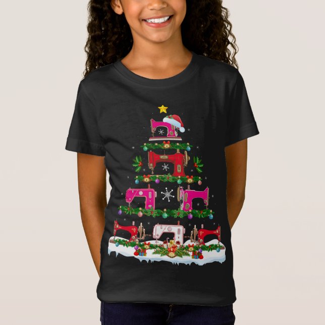 Camiseta Engraçado Xmas Lighting Machine Árvore de Natal (Frente)