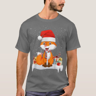 Camiseta Engraçado Xmas Lighting Reindeer Santa Hat Fo Chri