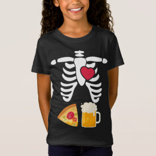 Camiseta Engraçado Xray Halloween Pai esqueleto Gravidez P