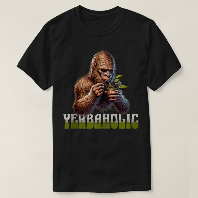 Camiseta Engraçado Yerba Mate Tea Bebendo Tea Lover (Frente do Design)