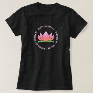 Camiseta Engraçado Yoga "AF" Link Lotus