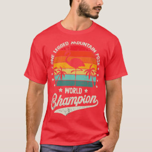 Camiseta Engraçado Yoga Flamingo Women Men Retro Beach Summ