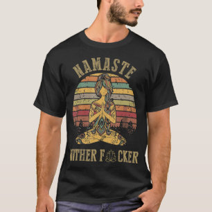 Camiseta Engraçado Yoga Namaste Mãe