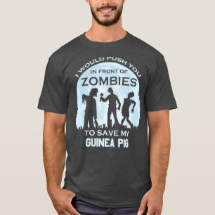 Camiseta Engraçado Zombie Halloween Pet Guiné Pig