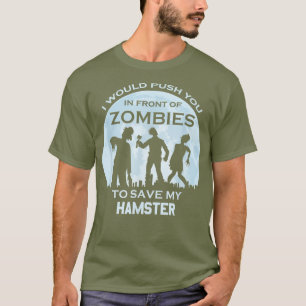 Camiseta Engraçado Zombie Halloween Pet Hamster