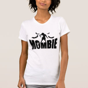 Camiseta Engraçado Zombie "Mombie" Halloween para mães