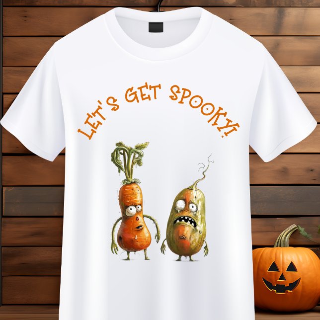 Camiseta Engraçado zombie vegetais no Halloween (Criador carregado)