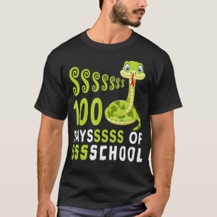 Camiseta Engraçados 100 Dias De Professores E Cobra
