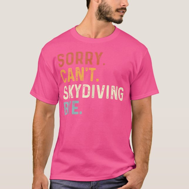 Camiseta Engraçados Alugueres De Skydiving Para Homens (Frente)