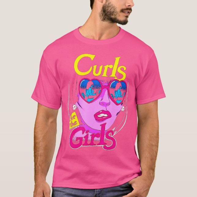Camiseta Engraçados Curls Para Raparigas Gym Pesando Bodybu (Frente)