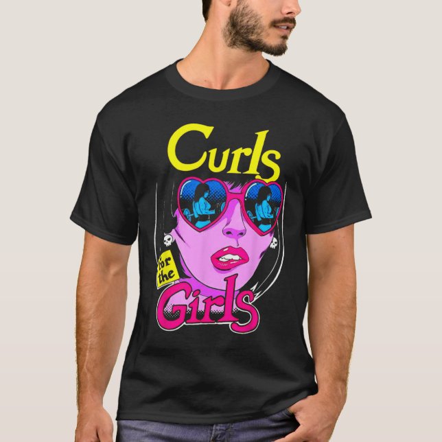 Camiseta Engraçados Curls Para Raparigas Gym Pesando Bodybu (Frente)