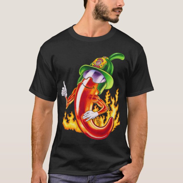Camiseta Engraçados E Orgulhosos Chili Em Fogo Dá Mãos (Frente)