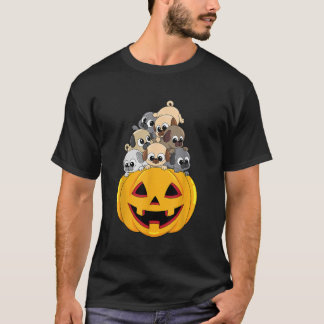 Camiseta Engraçados Engraçados em Uma Meninas de Pumpkin no