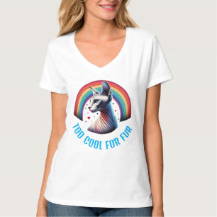 Camiseta Engraçados Engraçados Sphynx Cat Women T-shirt Fas