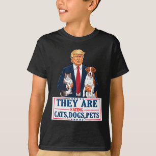 Camiseta Engraçados Estão Comendo Os Cães Os Gatos Os Pets