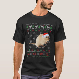 Camiseta Engraçados Feios De Xmas De Natal Gerbil L