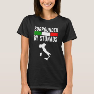 Camiseta Engraçados Italianos Envolvidos Por Stunads Itália