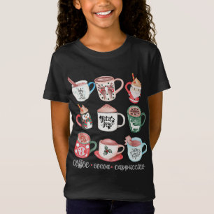 Camiseta Engraçados Molhos de Natal Bebem Café Quente De Ca