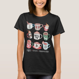 Camiseta Engraçados Molhos de Natal Bebem Café Quente De Ca