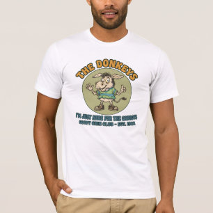 Camiseta Engraçados Os Burros Estou Aqui Apenas Para As Cen