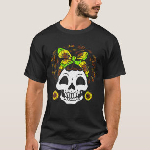 Camiseta Engraçados Sunflower Alojantes Skelover Skelull H