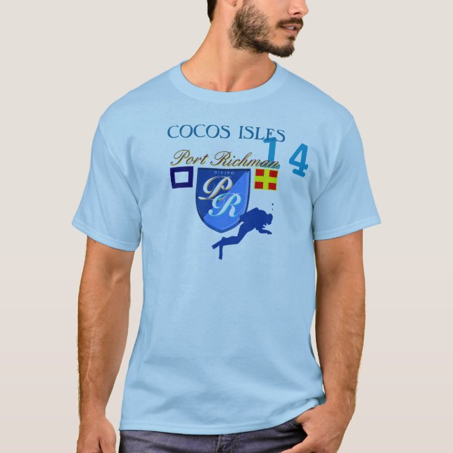 Camiseta Engrenagem de mergulho das ilhas dos Cocos de (Frente)