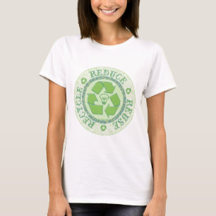 Camiseta Engrenagem do Dia da Terra do reciclar