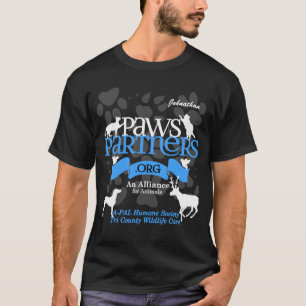 Camiseta engrenagem do logotipo de PawsPartners.org
