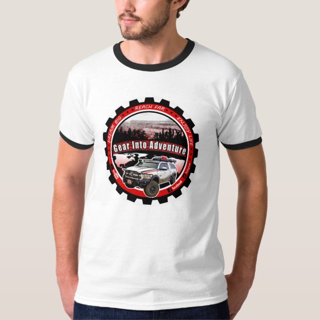 Camiseta Engrenagem no t-shirt do apoio da aventura (Frente)