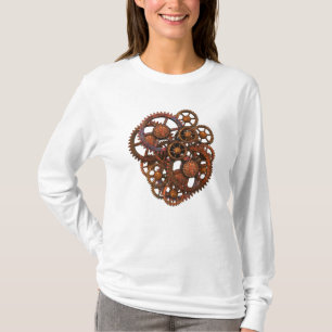 Camiseta Engrenagens oxidadas do metal de Steampunk com