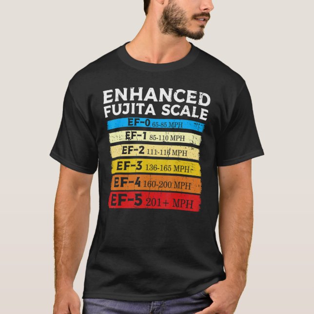Camiseta Enhanced Fujita Scale Storm Tornado Chaser para Me (Frente)
