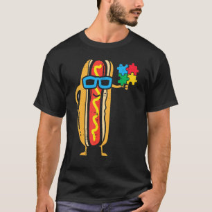 Camiseta Enigma de Cachorro-Quente Fofo Conscientização do 