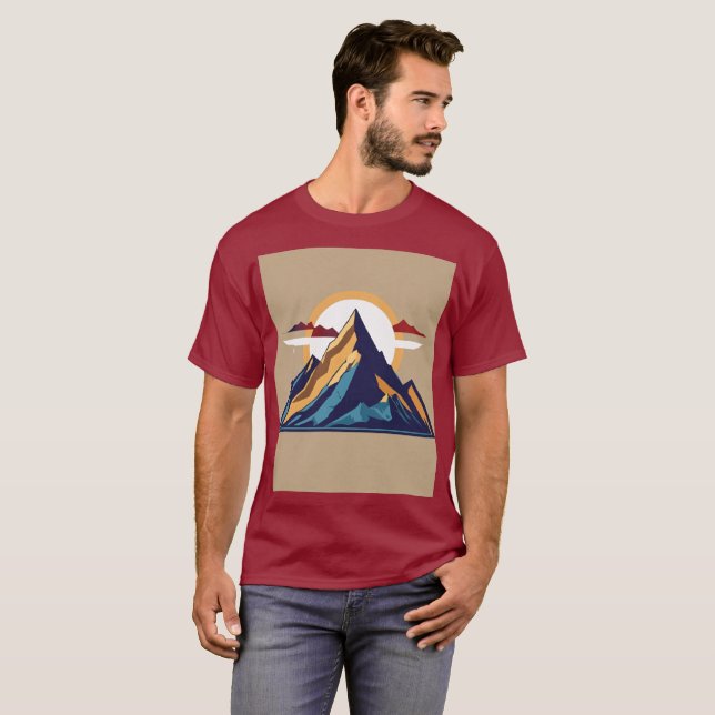 Camiseta "Énigme Moderne : T-shirt Graphique pour Homme" (Frente Completa)