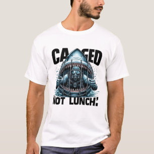 Camiseta Enjaulado, Sem Almoço   Engraçado com gaiola de tu