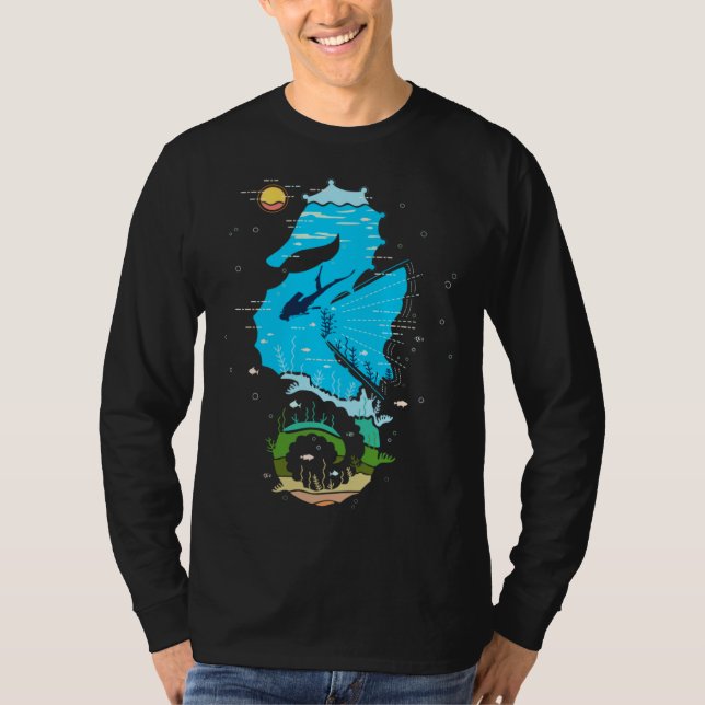 Camiseta Enjoy GOD creation Save the Ocean Sea Underwater c (Frente)