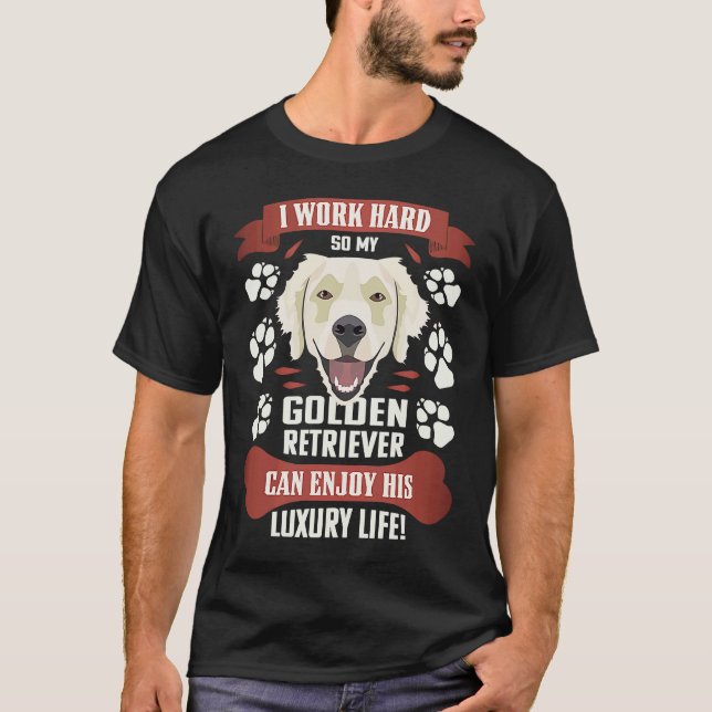 Camiseta Enjoy luxury life Golden Retriever (Frente)