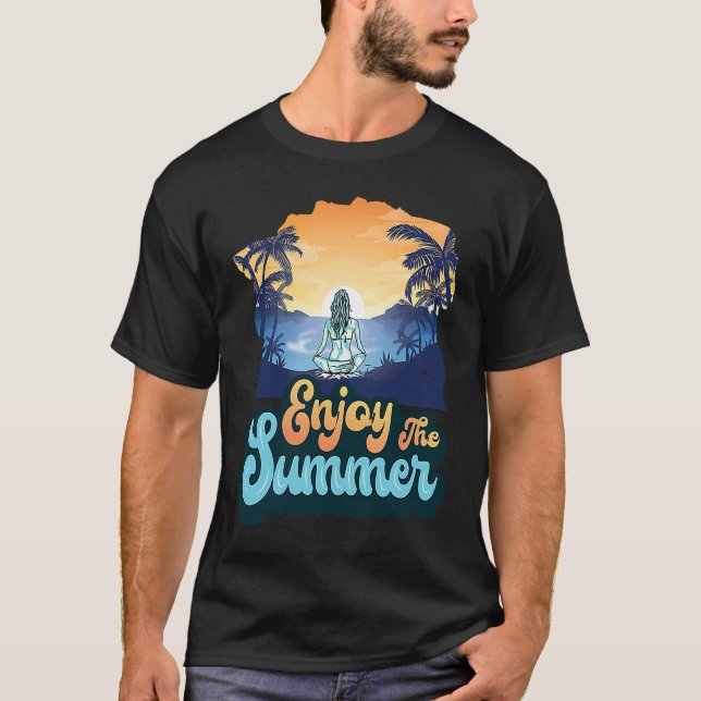 Camiseta Enjoy The Summer Vibes Vacation Humorous Saying (Frente)