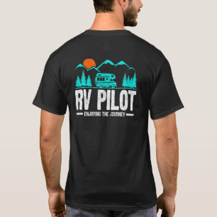 Camiseta Enjoying The Journey RV Pilot Camp Couple Camping