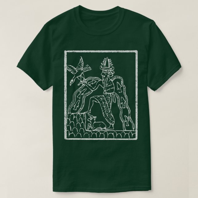 Camiseta Enki Sumerian Mythology God Annunaki Antigo Rei (Frente do Design)