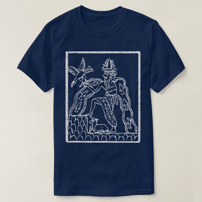 Camiseta Enki Sumerian Mythology God Annunaki Antigo Rei (Frente do Design)