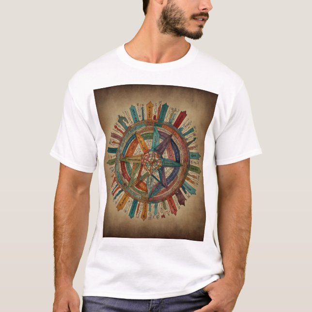 Camiseta Enneagram Mandala: Um Mapa da Psicose Humana (Frente)