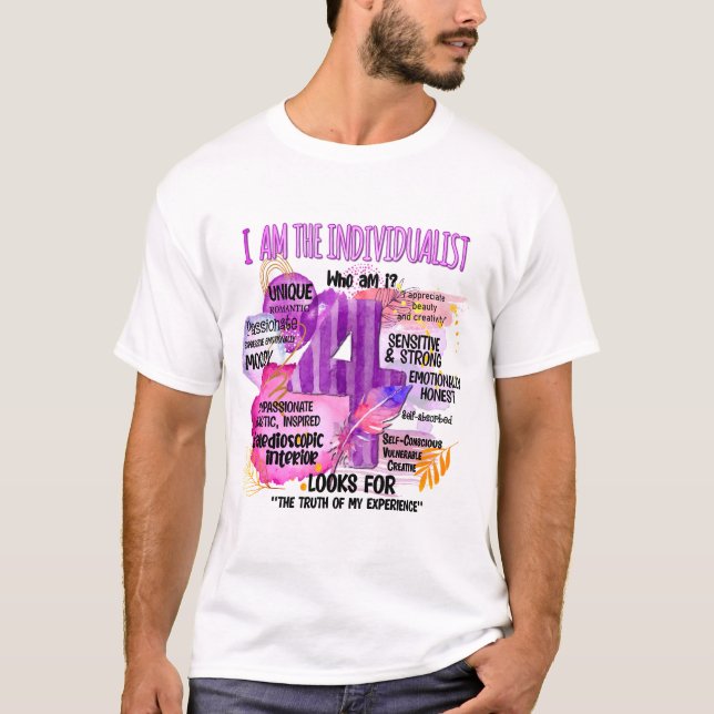 Camiseta Enneagram Tipo 4 - Sou O Indivíduo (Frente)