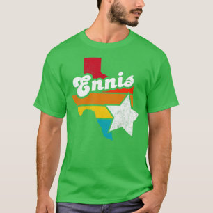 Camiseta Ennis Texas Vintage angustiou Souvenir 2